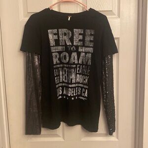 Free people free to roam concert long sleeve tee